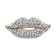 Fashion Women Sexy Red Lip Mouth Brooch Pin Clip Jewelry