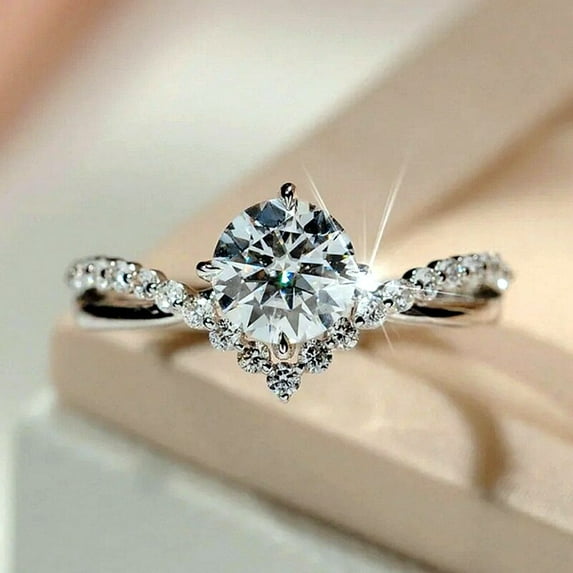 Fashion Women Rings Wedding Bands Accessories Luxury Paved Brilliant Cubic Zirconia Crystal Rings Temperament Jewelry