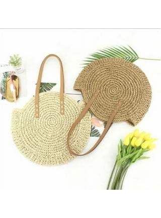 Luxury Conch Rattan Handbags Bohemian Shell Straw Bags for Women