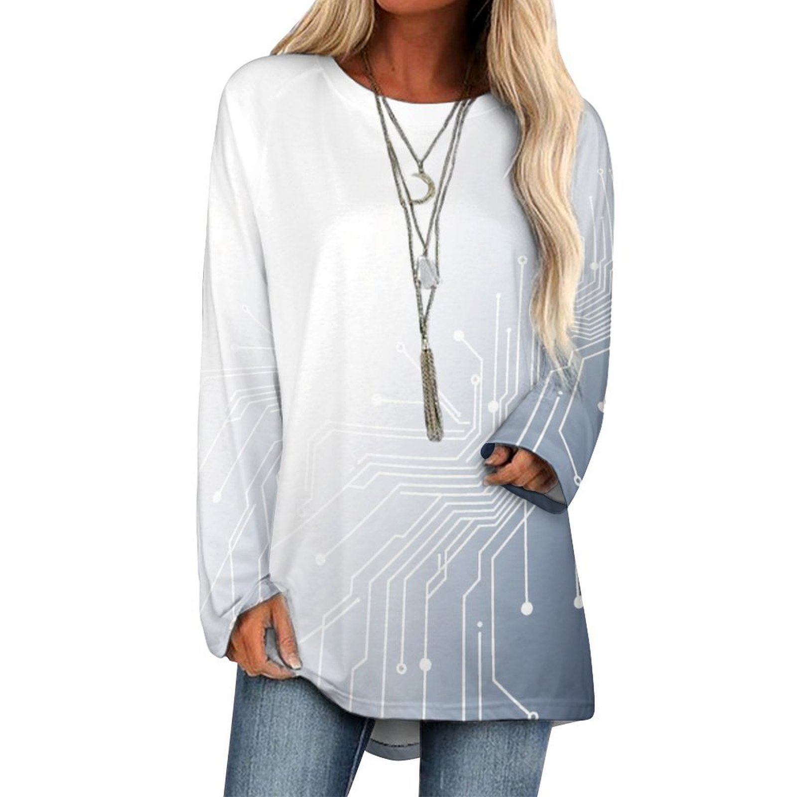 Lets think outside the box Women's Light Shade Round Neck T-shirt