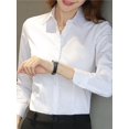 thumbnail image 1 of Fashion Women Shirt White Shirt Female Long-sleeve Professional Shirt Formal Dress Large Size Work Clothes OL Button Womens Tops, 1 of 10