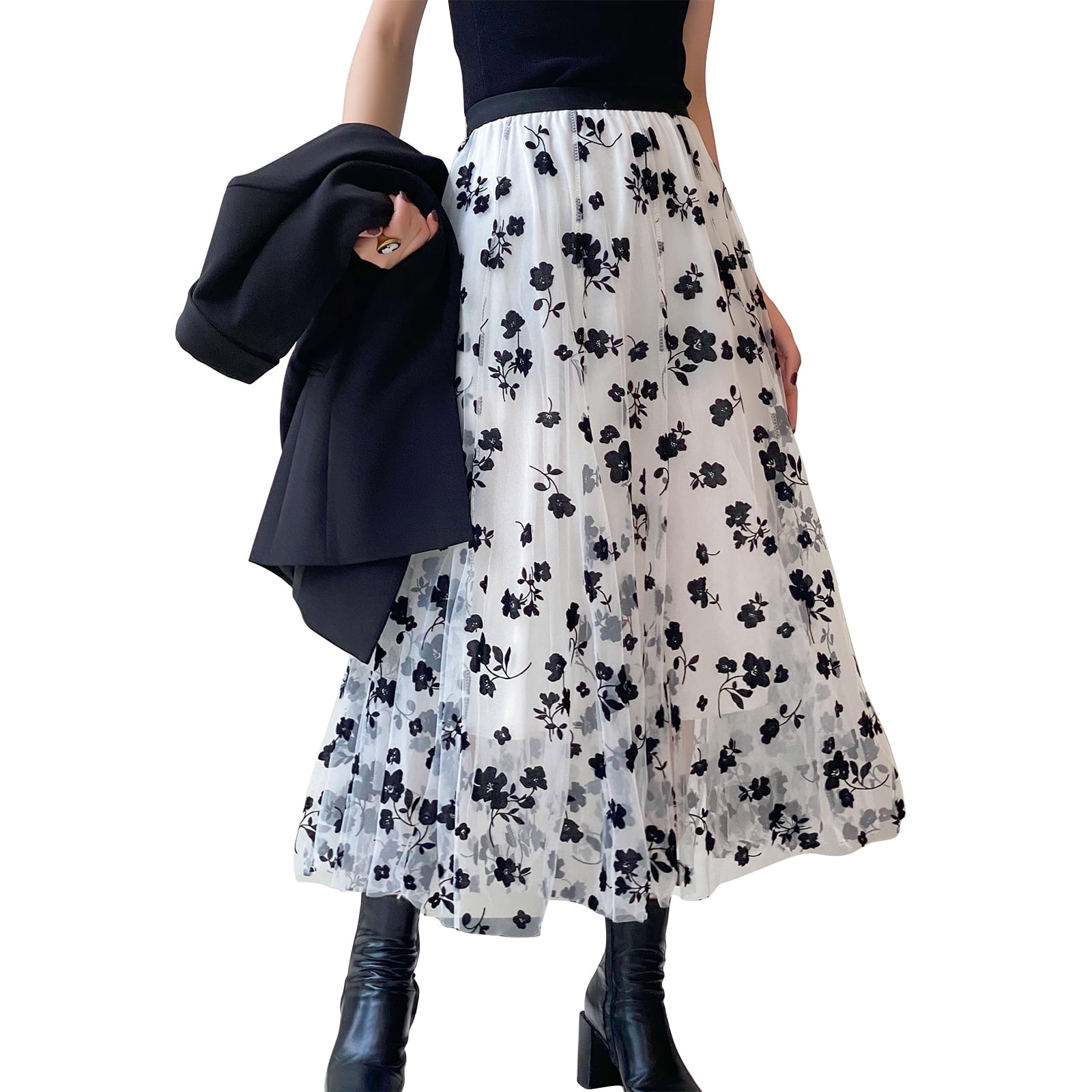 Floral maxi top skirt 3d