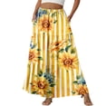 thumbnail image 1 of Fashion Women Skirts New Casual All-match Skirt Loose Elastic Waist Floral Print Ethenic Style Boho Skirt Bohemian Style Skirt, 1 of 6