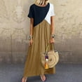 thumbnail image 1 of Fashion Women Summer Casual Round-Neck Print Short Sleeve Loose Dress, 1 of 8