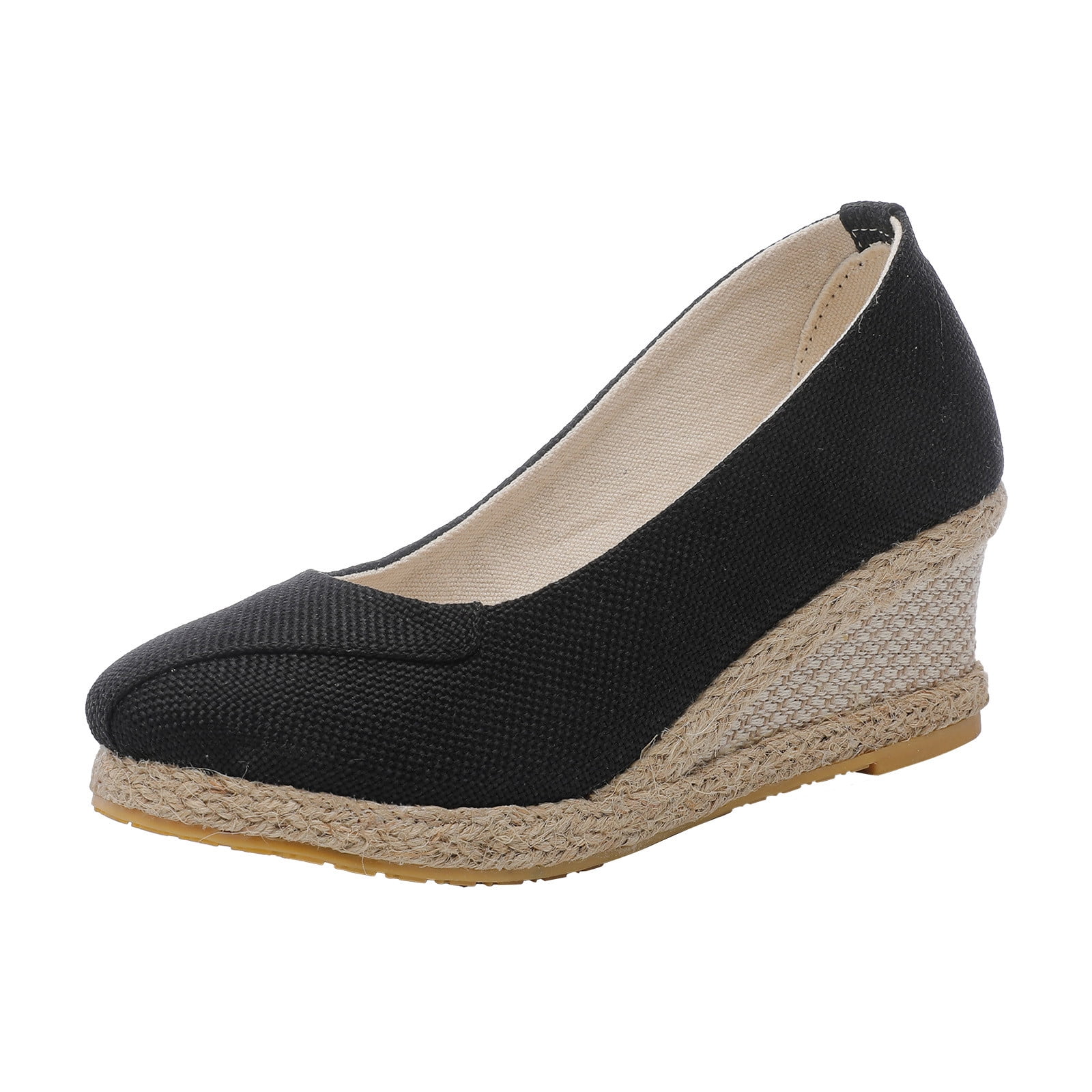 Fashion Women Summer Weave Wedges Breathable On Round Toe Sandals