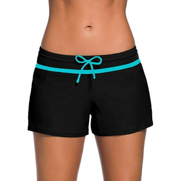 Fashion Women Swimsuit Shorts Tankini Swim Bottom Boardshort Beach Swimwear Trunks With Adjustable Waistband