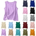 thumbnail image 1 of Fashion Women T-Shirts Breathable Sleeveless Tank Casual Versatile Layering Basic Summer Athletic Tops RD2 M, 1 of 4
