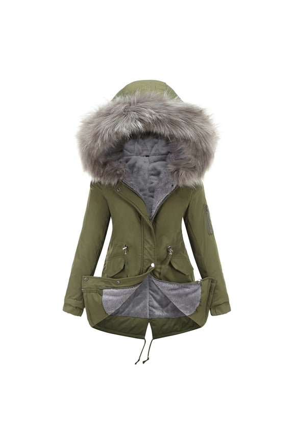 Fashion Women Winter Plus Size Solid Color Down Coat Long Sleeve Zipper Pocket Overcoat Warm Jacket Jan Jacket Old Faithful Jacket Woman Jacket Came Jacket Women Woman Warm Jackets Leather Hooded