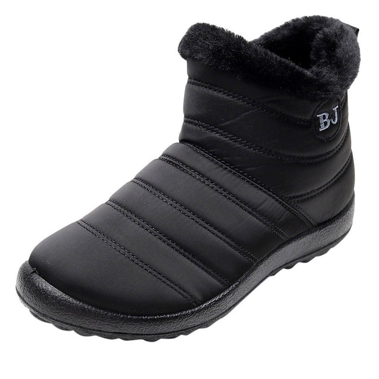 Fashion Women Winter Water Proof Flat Zipper Keep Warm Snow Boots ...