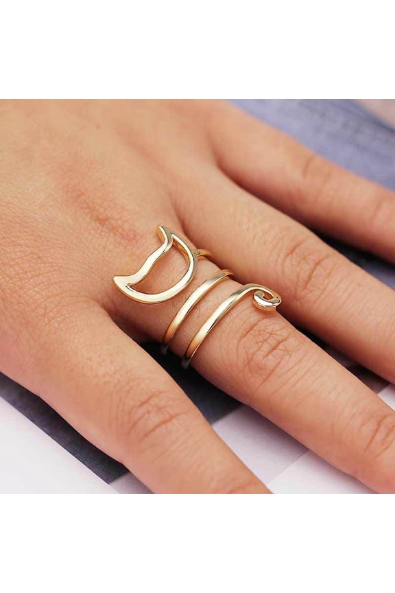 Fashion Women Wrapped Smooth Cute Cat Ring