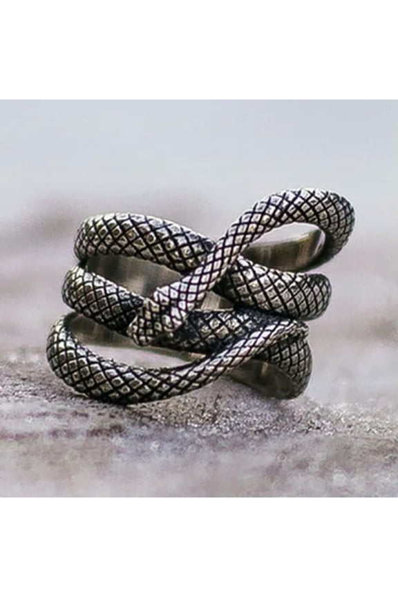 Fashion Women/men Jewelry 925 Silver Ring Snake Shape Party Jewelry Sz 6-10