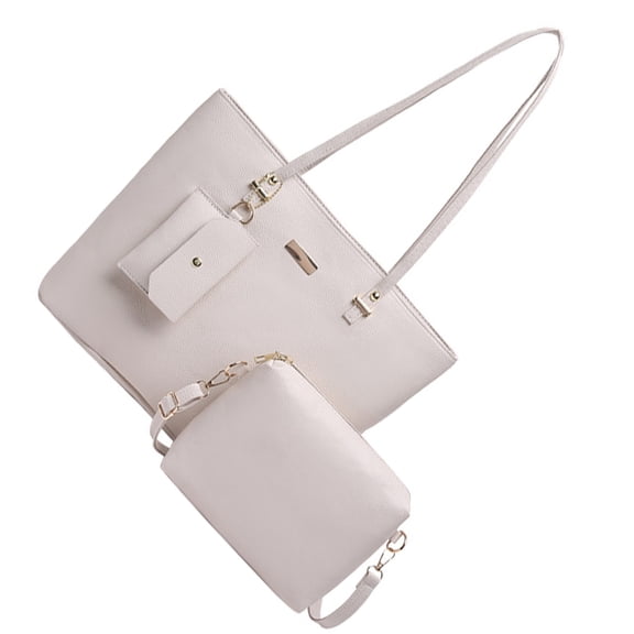 Fashion Women's 3pcs Handbags Set Large Capacity Crossbody and Shoulder Bags PU Leather Wallet Purse Work Bag