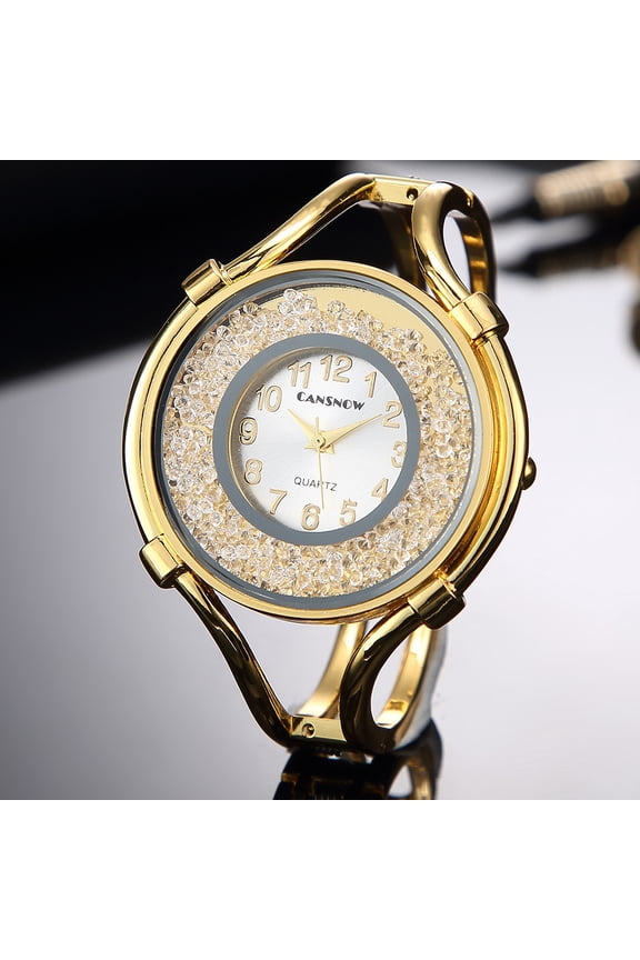 Fashion Women’s Bracelet Watch with Sparkling Crystal Dial – Minimalist Quartz Jewelry Watch