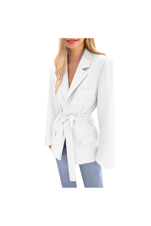 Fashion Women's Casual Pocket Blouse Coat Long Sleeve Solid Jacket Outwear