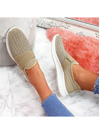 Womens Shoes Sneakers Size 10 Narrow Fashion Summer Women Mesh Breathable  Slip On Women Sneakers No Laces 