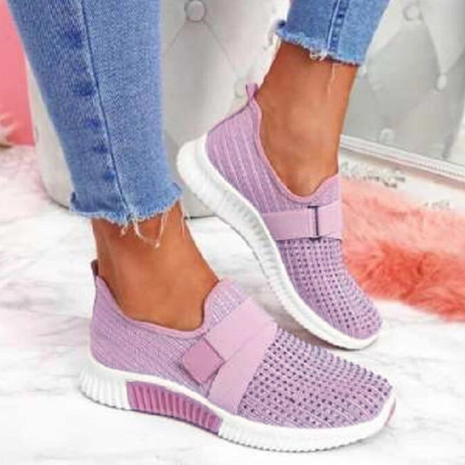 slip on wedges women's shoes