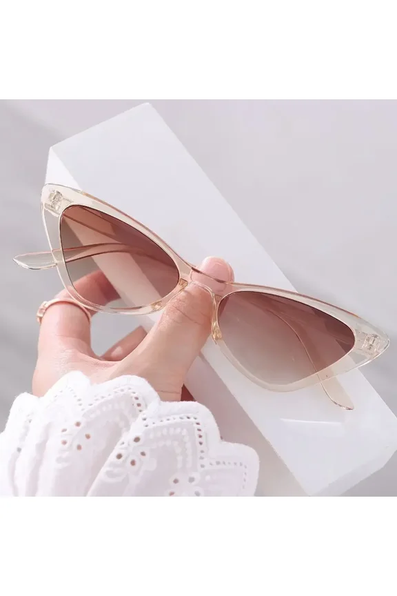 Fashion Women's Luxury Cat Eye Sunglasses Triangle Vintage Design UV400 Sun Glasses Unisex Classic Small Outdoor Goggle Shades