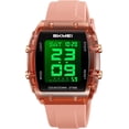 thumbnail image 1 of Fashion Women's Men's Digital Watch Tonneau Case Multifunctional Unisex Large Face Outdoor Sport Waterproof LED Casual Wrist Watch with Dual Time Alarm, 1 of 9