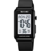 Fashion Women s Mens Digital Watch Unisex Big Numbers Dial Rectangular Face Waterproof Silicone Strap LED Watches