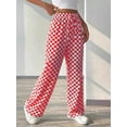 thumbnail image 1 of New Fashion Women's New Plaid Printed Temperament Commuter Everything Straight Leg Wide Trousers, 1 of 2