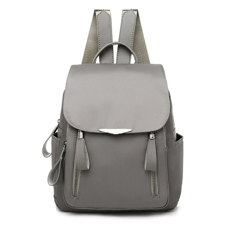 Fashion Women s Outdoor Simple Zipper Contrast Color Backpack Travel Bag Leather Backpack Purse Foldable Backpack Small Backpack with Water Bottle