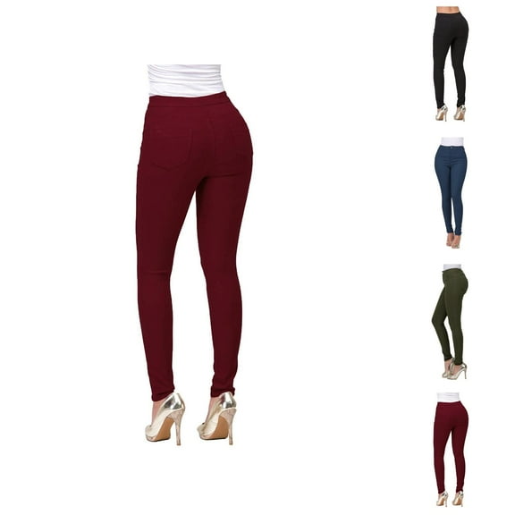 Fashion Women's Pure Color High-waisted Straight-barrel Small Feet Jeans Women Pants Summer