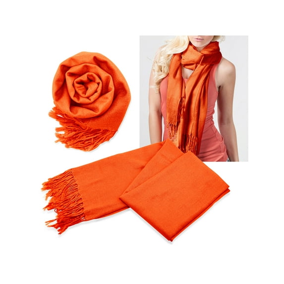 Fashion Women's Scarf Lightweight Long Scarfs Luxury Lady Classic Range Pashmina Silk Solid colors Wraps Shawl Stole Soft Warm Scarves For Women