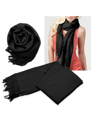 Women Scarf Pashmina Shawls and Wraps for Evening Dresses , Winter Fashion  Soft Warm Long Large Scarves , Lightweight Silk Solid Colors Capes for