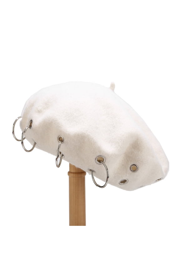 Fashion Women's Solid Ring Vintage Painter Hat Beret Hat Cap plus Size Tan French Hat Hats Women Summer Leather Stretch 30s Style Hats Women Wool Hat Women French Female Hats Colorful Fedora Painter