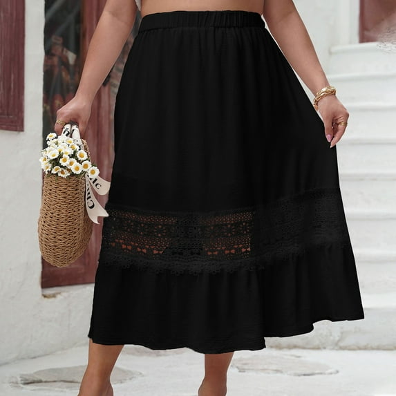 Fashion Women's Summer Elastic High Waist Boho Maxi Skirt Casual Drawstring A Line Long Skirt Solid Color Dress Dresses For Wedding Tropical Dresses For Women