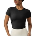 thumbnail image 1 of Fashion Women's Summer Round-Neck Short Sleeve Solid Comfy Regular Tank Tops, 1 of 3