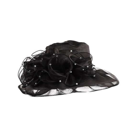 Fashion Women's Wide Brim Sun Hat With Breathable Mesh And Flowers Stylish Sun Hat For Summer