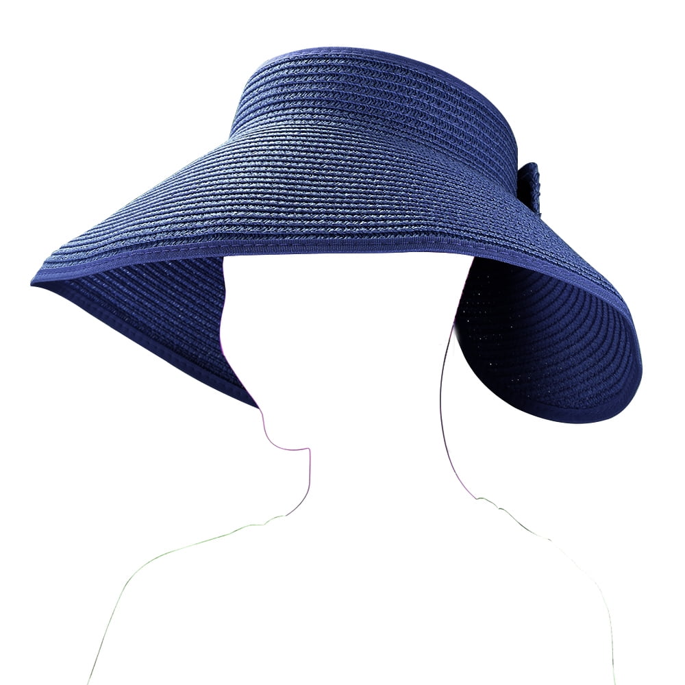 Aerusi women's Girls Straw Visor Sun Hat Lightweight Stylish