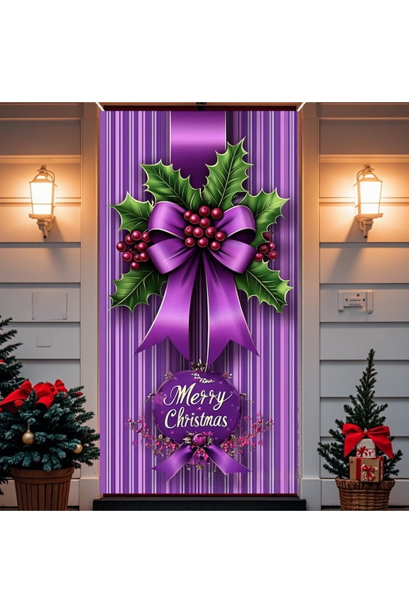 3 Pcs Christmas Decor 35 X 71 Inch Christmas Door Cover - Santa Claus Pattern - Christmas Day Door Decoration - Festival Party Decoration Office Decor