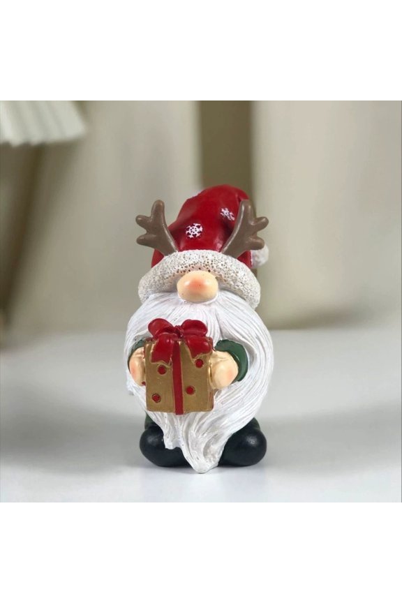 1 Pcs Christmas Decorations Christmas Gnome Decor Winter Table Swedish Tomte Dwarf Figurines Decor Indoor Home Decorations Resin Bedroom Decor