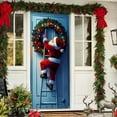 thumbnail image 1 of 2 Pcs Christmas Decor 35 X 71 Inch Christmas Door Cover - Santa Claus Pattern - Christmas Day Door Decoration - Festival Party Decoration Fall Ddecor for Home, 1 of 6