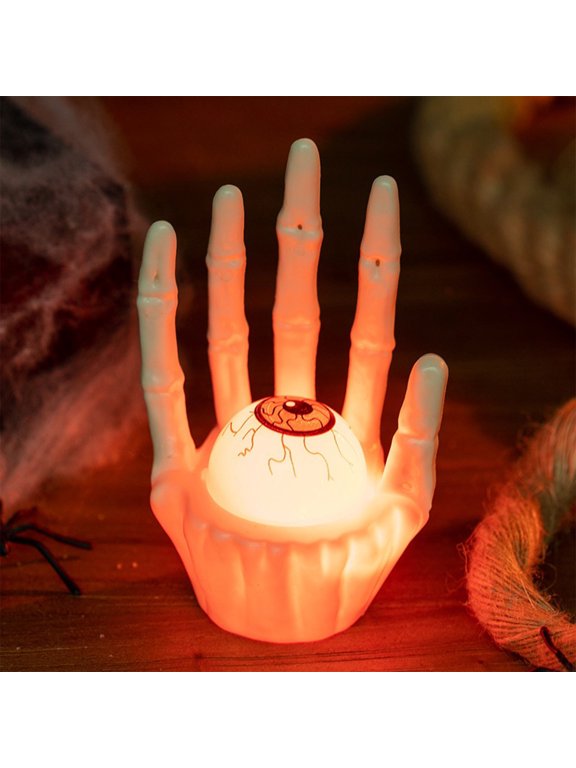 4pcs Halloween+Decorations Home Decor Halloween Luminous Ghost Hand Night Light Gift Pumpkin Lights Ghost Lights Ornaments Decoration Hanging Toys Gifts