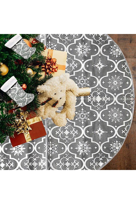 1 Pcs Christmas Decor 35in Christmas Tree Skirt Christmas Tree Bottom Decoration For Merry Christmas Party Christmas Tree Decoration Comes With Socks Tree Skirt And Socks Set Home Decor 35in