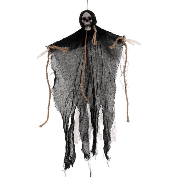 5pcs Halloween Outdoor Decorations Fall Decorations for Home Halloween Rope Hanging Ghost Decoration Skull Head Cloth House Room Horror Ghost Festival Decoration Props Gifts