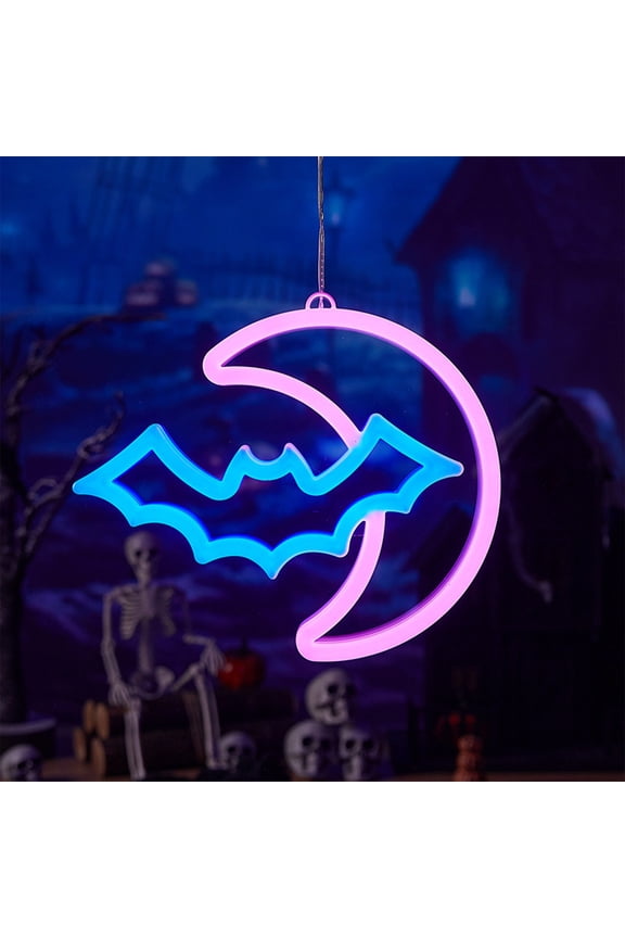 5pcs Hhalloween Decorations Outdoo Bedroom Decor Halloween LED Decorative Lights LED Neon Lights Shopping Mall Room Bedroom Layout Photo Hanging Lamp USB Powered Gifts