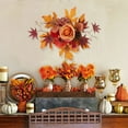 thumbnail image 1 of 3pcs Thanksgiving Fall Decor Faux Flower Balls Candelabra Flowers Harvests Festival Halloween Fall Maple Leaf Table Arrangement Artificial Maple Leaf Decoration Gifts, 1 of 6