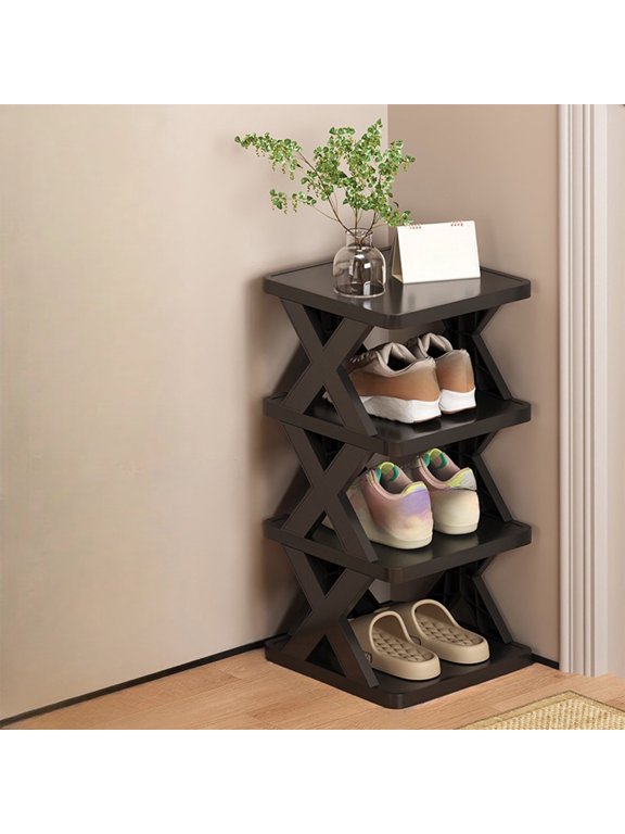 1pcs Kitchen Appliances Plastic Folding Shoe Rack Simples And Space Saving Storage Rack Home Shoe Cabinet Dormitory Shoe Rack No Installation Required