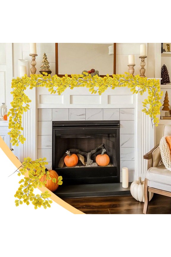 2pcs Thanksgiving Ddecorations Wall Decor 170cm Halloween Thanksgiving Maple Leaf Vines Field Decoration Artificial Simulated Maple Leaves Home Decoration Gifts