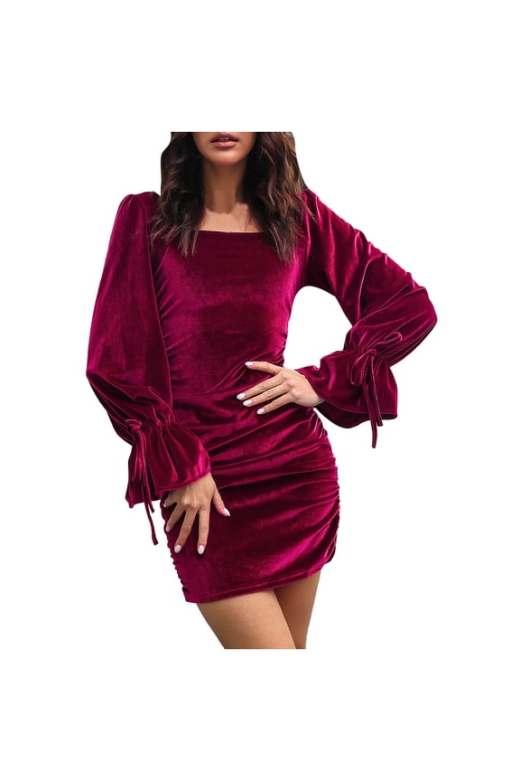 Fashion Womens Elegant Casual Slim Dress Solid Color Dress Skirt Dress Summer Floral Formal Sundresses Wedding Guest Graduation Prom Bodycon Cocktail Dresses A516-1695