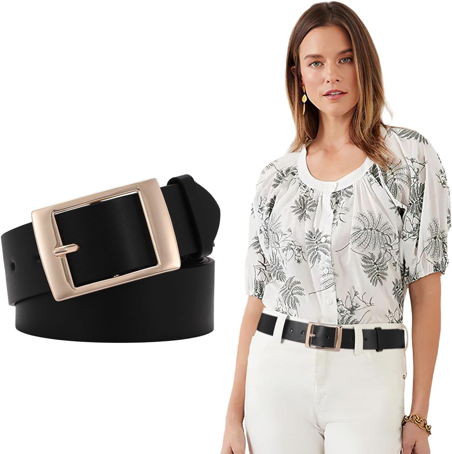 5996 Fashion Womens Faux Leather Belts With Pin Buckle Waist Belt Fashion Womens Faux Leather Belts Waist Belt with Pin Buckle  main image 4