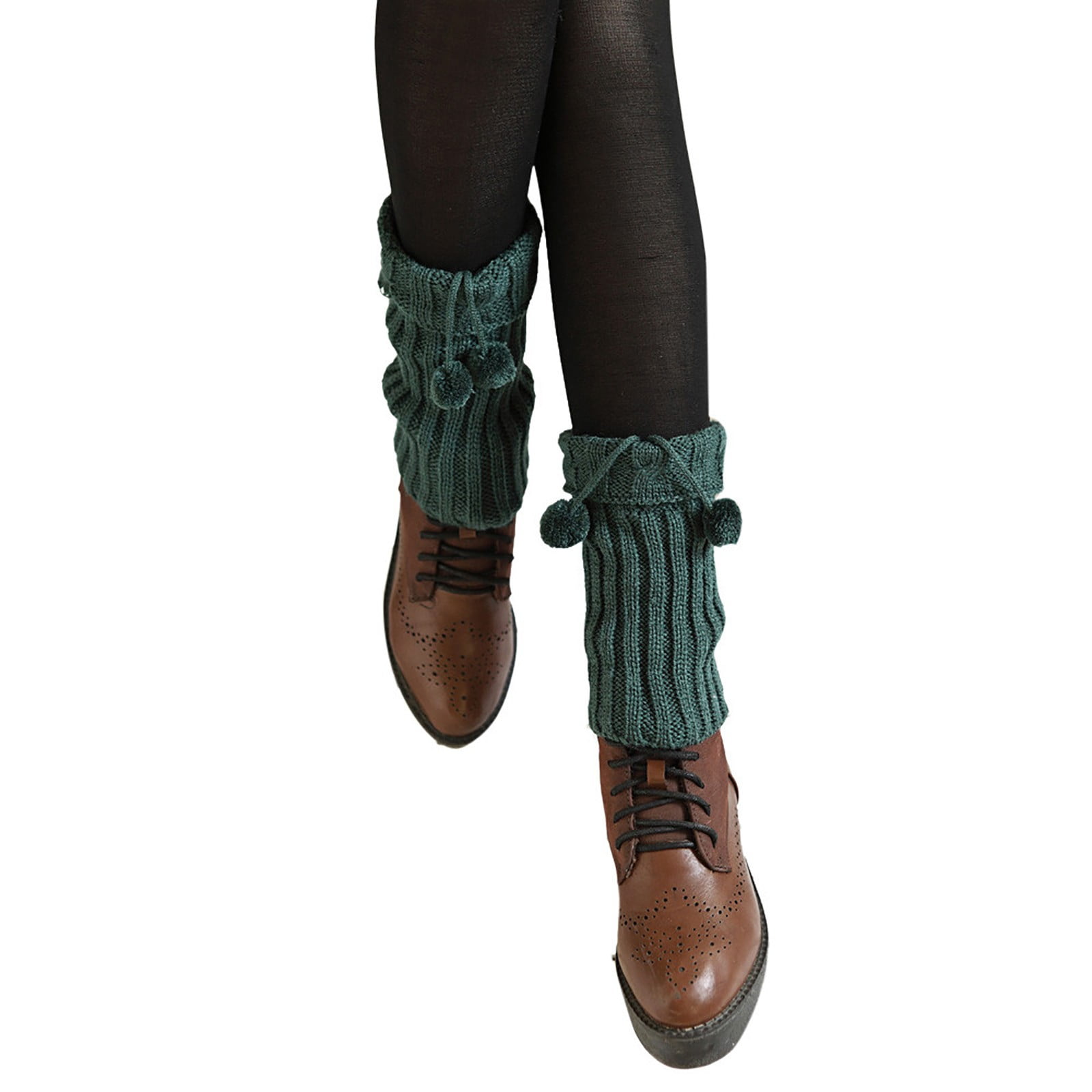 Fashion Womens Ladies Twist-Knitted Leg Warmers Socks short flap Boot ...