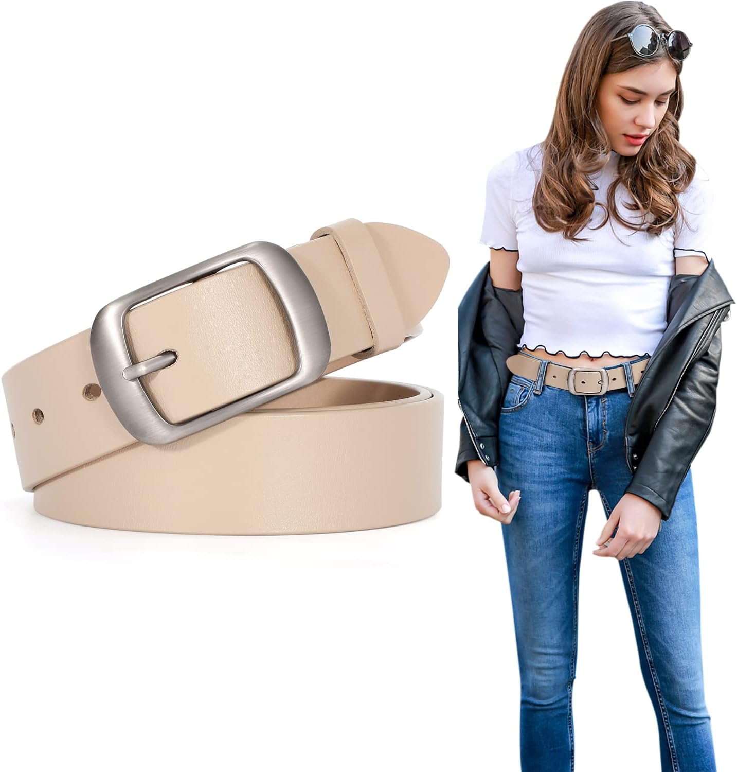 9547 Fashion Womens Faux Leather Belts Waist Belt With Pin Buckle Fashion-Womens-Leather-Belt-  main image 3