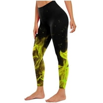 Fashion Womens Leggings Plus Size Women'S Flame Printed Leggings Fitness Running Tight Yoga Pants Lightweight Trousers for Women