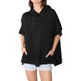 thumbnail image 1 of Fashion Womens Oversized Short Sleeve Hoodie Side Slits Pullover Sweater Top, 1 of 6
