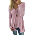 thumbnail image 1 of Fashion Womens Plus Size V-neck Pullover Ladies Tops Winter Knit Sweater Jumper Asymmetrical Hem Shirt S-XXXXXL, 1 of 2